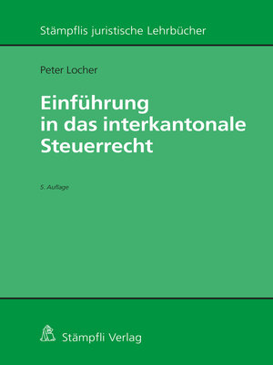 cover image of Einführung in das interkantonale Steuerrecht